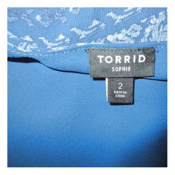 Torrid CHIFFON Sophie SWING Cami Size 2X FLOWY Soft ADJUSTABLE Sleeveless TUNIC - Picture 6 of 11